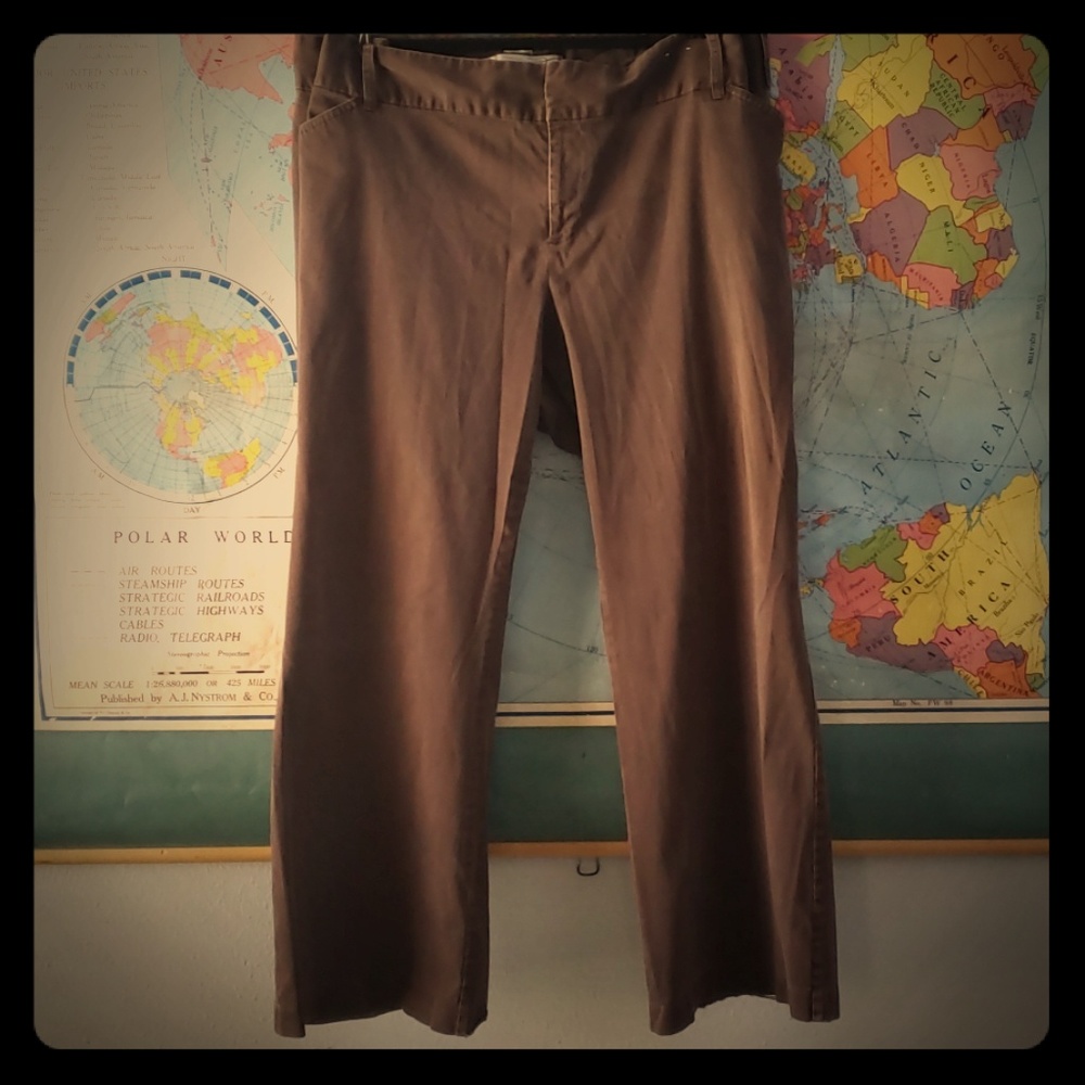 Old navy brown slacks boot cut